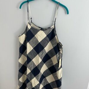 Blue and White Checked Mini Sundress BNWT Sz XXL